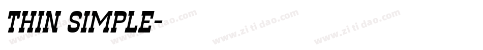 Thin Simple字体转换